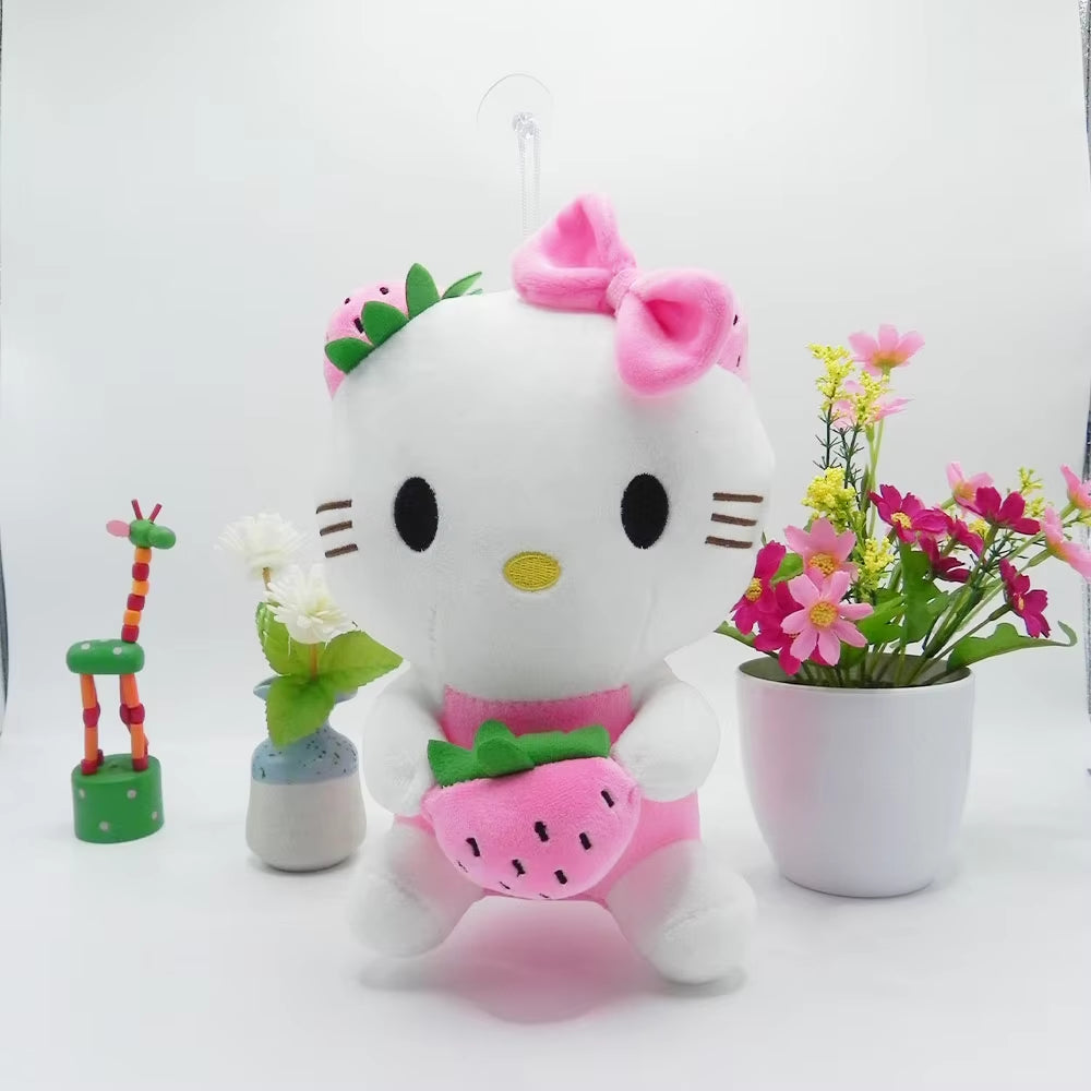 20Cm Hello Kitty Plush Toys Cute Sanrio Movie KT Cat Peluche Dolls Soft Stuffed Kawaii Hello Kitty Toy Baby Christmas Gift