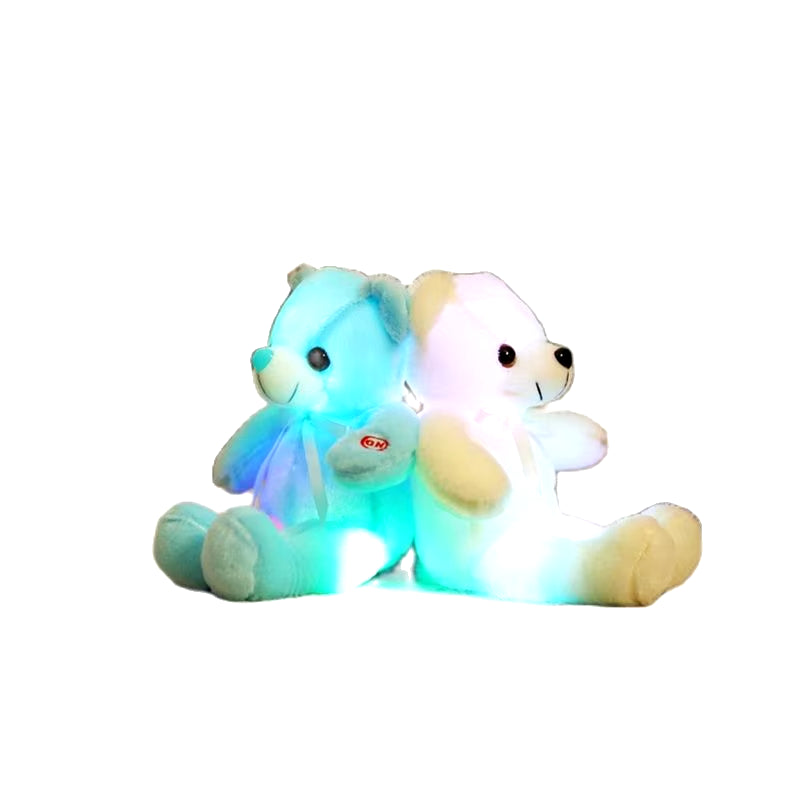 30CM Baby Luminous Teddy Bear Animals Stuffed Plush LED Light-Up Pillow Girls Birthday Christmas Gifts Toys for Kids Children