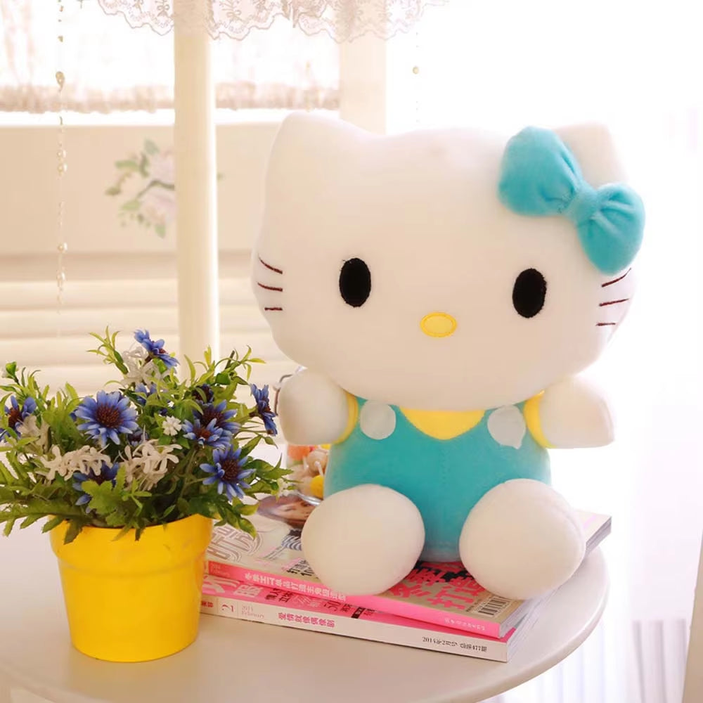 20Cm Hello Kitty Plush Toys Cute Sanrio Movie KT Cat Peluche Dolls Soft Stuffed Kawaii Hello Kitty Toy Baby Christmas Gift