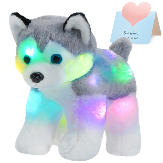 32Cm LED Light Musical Dog Doll Plush Toy Super Soft Cute PP Cotton Stuffed Animals High Quality Birthday Gift for Girls Toy