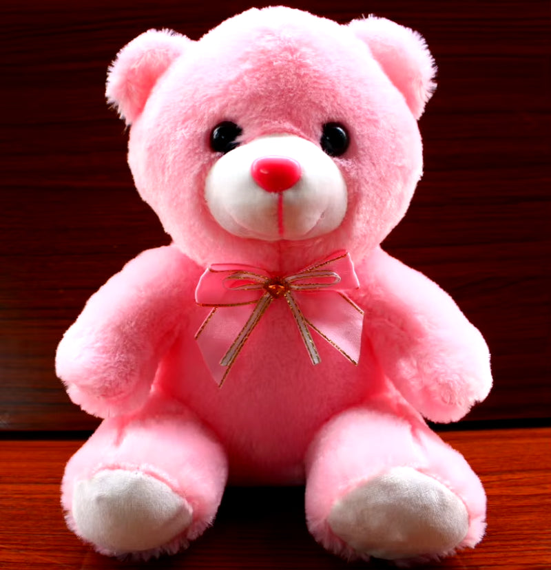 22Cm Luminous Creative Light up LED Teddy Bear Stuffed Animals Plush Toy Pink Glowing Teddy Bear Christmas Gift for Kids