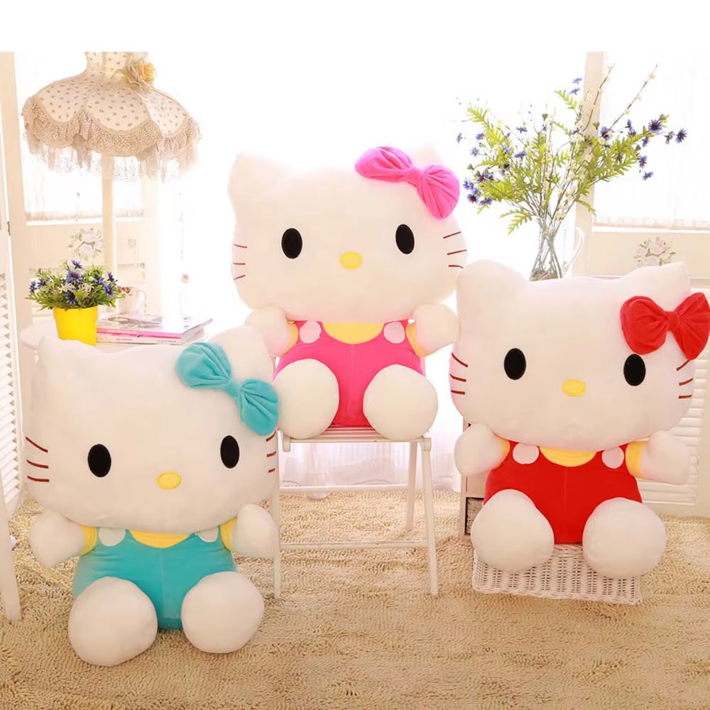 20Cm Hello Kitty Plush Toys Cute Sanrio Movie KT Cat Peluche Dolls Soft Stuffed Kawaii Hello Kitty Toy Baby Christmas Gift