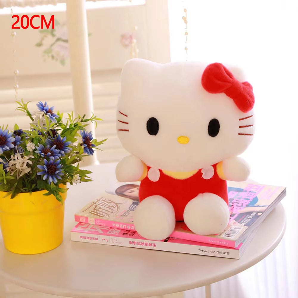 20Cm Hello Kitty Plush Toys Cute Sanrio Movie KT Cat Peluche Dolls Soft Stuffed Kawaii Hello Kitty Toy Baby Christmas Gift