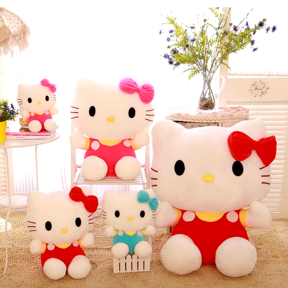 20Cm Hello Kitty Plush Toys Cute Sanrio Movie KT Cat Peluche Dolls Soft Stuffed Kawaii Hello Kitty Toy Baby Christmas Gift